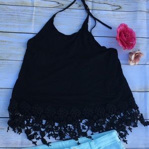 |Ocean Drive| Halter top with crochet bottom